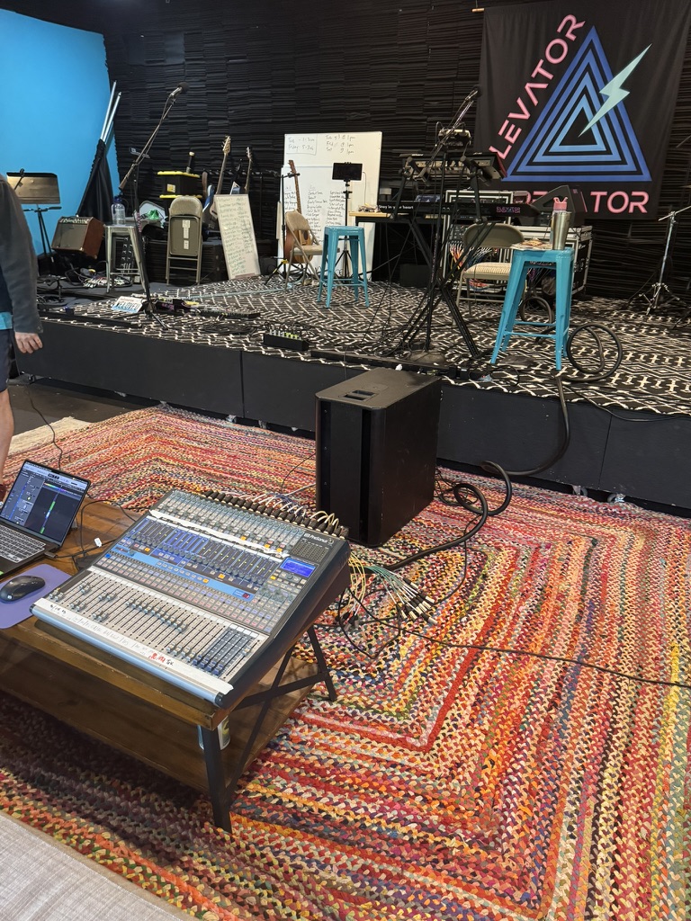 Digital mixer — channel layout, live show