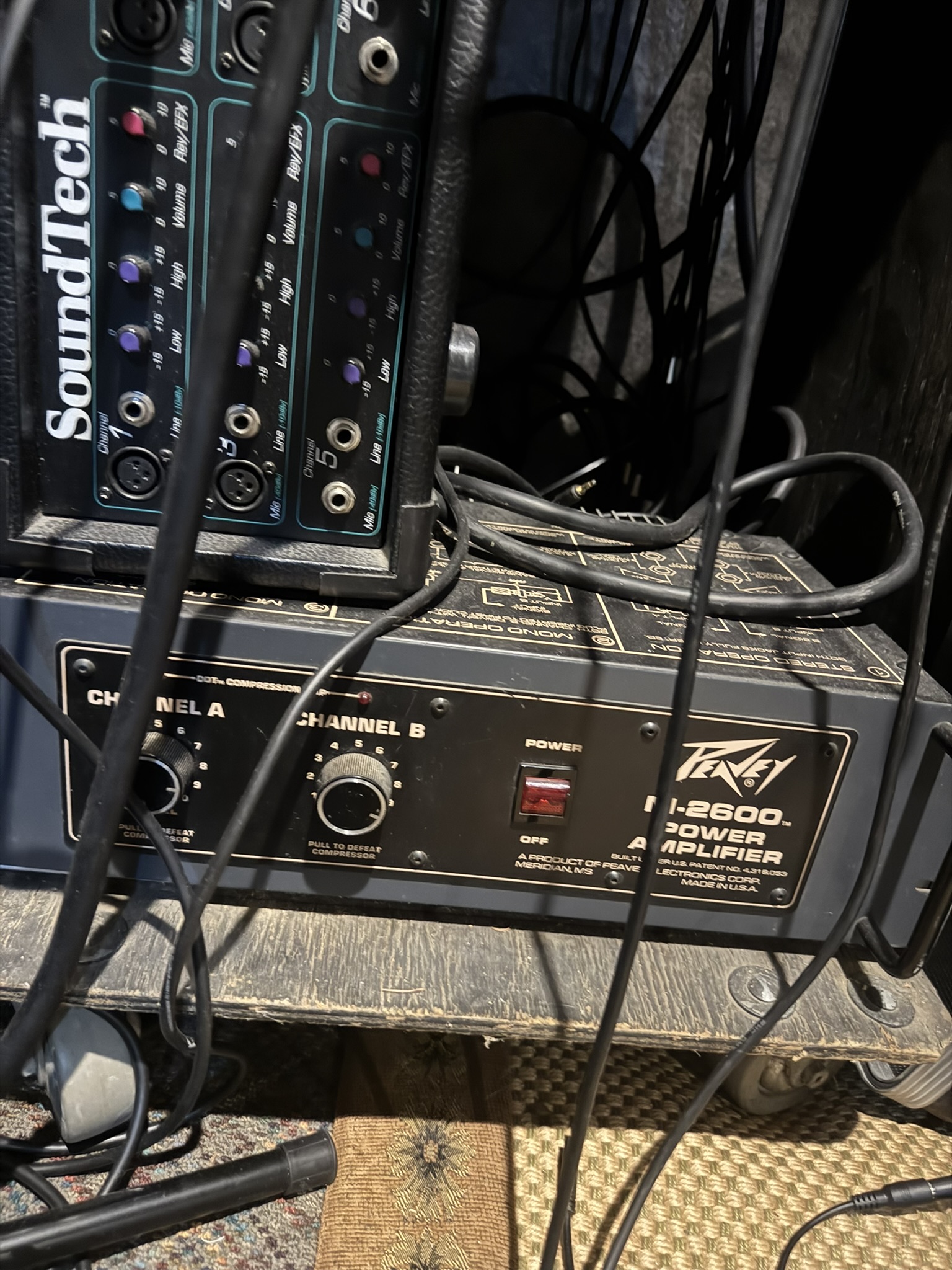 Outdoor FOH — mixer, wireless, video switching